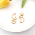 Gouden maanvormige kreeftensluiting met draaibare ring voor DIY-sieraden maken - Maan (12847)