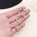 Par de colgantes de estrella en aleación plateada para la creación de joyas DIY - Bisel de Marco de Estrella (22250)