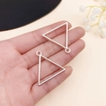 Colgantes geométricos triangulares de aleación plateada para joyería DIY y resina - Bisel de Marco Triangular (22256)