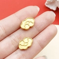 Coppia di ciondoli a nuvola portafortuna in oro antico opaco per bracciali DIY - Perlina Distanziatrice Nuvola Grande (22560) / 14x9 Foro 2mm