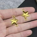 Goldene sternförmige Magnetverschlüsse für DIY Armbänder und Ketten mit Verbindungsösen - Gold