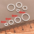 Détail d'anneaux de jonction en métal argenté de 4mm à 10mm pour bijoux DIY - 4mm / Argent