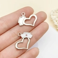 Ciondoli a cuore cappello da infermiera in smalto bianco e croce rossa per gioielli fai da te - Cuffia da Infermiera Cuore Smalto Bianco K