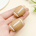 Mini pendentifs de rugby marron avec coutures blanches pour porte-clés DIY - Ballon de Rugby Marron et Blanc (22930)