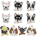 Set di 10 ciondoli a forma di cane in smalto per collari fai da te e bigiotteria - Serie Animali in Smalto Cane 7 Stili Mix (SN1344)