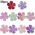 Pack de 50 piezas de pétalos de cerezo acrílicos de 18mm para bisutería artesanal - Set Mixto de 10 Estilos de Sakura Degradado (SN1349)