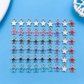 Colorful star-shaped zinc alloy pendants with gold plating for DIY jewelry making - Drip Oil Small Star Set Multicolor (SN623)