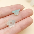 Matte acryl klokjesbloem hangers in lichtblauw en transparant wit voor DIY sieraden - Groen Geel Gradiënt (22009)