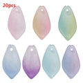 20pcs leaf-shaped gradient Czech glass lotus petals for DIY jewelry and hair accessories - 7 Styles Mixed Set (SN1354)