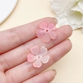 Pétalos de flor de cerezo en acrílico degradado rosa para manualidades DIY - Degradado Naranja Rosa (22021)