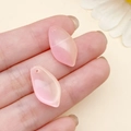 Pink gradient glass lotus petal charms for handmade DIY hairpins and jewelry making - Yellow-Pink Gradient Lotus Petal (21970)