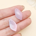 DIY pink lotus flower petals made of Czech gradient glass for handmade hairpins - Purple-Blue Gradient Lotus Petal (21972)