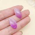 DIY purple gradient Czech glass lotus petal beads for traditional hairpins and jewelry - Transparent Purple Gradient Lotus Petal (21973)