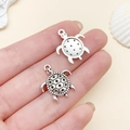 Antique silver sea turtle alloy pendant charms for DIY jewelry making and bracelets - Turtle Style