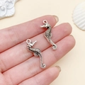 Antique silver sea horse alloy charms for DIY jewelry making sea creature pendants - Seahorse Style