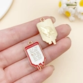 Golden blood bag and medical theme alloy charm pendant for DIY creative bracelet making - Red and White Medical Infusion Bag (SN18898)