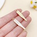 Pink drip oil enamel thermometer charm and gold bar pendant for DIY jewelry making - Pink Enamel Medical Thermometer (SN23050)