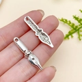 Vintage silver zinc alloy fountain pen nib pendants for DIY jewelry making accessories - Pen (10545)