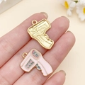 Roze en gouden voorhoofdthermometer hangers voor het maken van DIY sieraden - Roze Infraroodthermometer (23074)