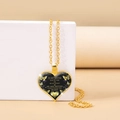 Collana a cuore dorata per sorella con farfalla e messaggio sentimentale inciso - Stile Farfalla Sorella(Oro)