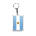 Porte-clés en acrylique drapeau Argentine avec anneau en métal pour les fans de foot - Argentine
