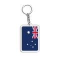 Porte-clés rectangulaire en acrylique avec drapeau australien et étoiles - Australie