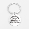 Portachiavi in acciaio inossidabile lucido con incisione citazione amore madre e figlia - Stile Mother & Daughter