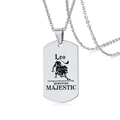 Polierter Leo-Sternzeichen-Anhänger aus silbernem Edelstahl an einer feinen Kette - Löwe (BXN299) / Silver Leo