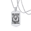 Silberne Gemini-Zodiac-Kette aus Edelstahl mit motivierenden Zitaten am Anhänger - Silber Zwillinge