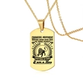 Goldene Leo-Sternzeichen-Halskette aus poliertem Edelstahl mit gravierten Merkmalen - Gold Löwe Sternzeichen