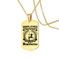 Goldene Schütze Sternzeichen Halskette mit graviertem Anhänger und O-Kette für Damen - Gold Schütze Sternzeichen