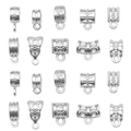 Set de 20 cierres de aleación de plata para la fabricación de collares y joyas de bricolaje - Enganches Triples Plata Brillante (SN855)