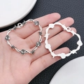Pendentifs cœur en argent antique avec rose et fil de fer pour bijoux DIY - 46x48mm / Style Rose Épine Coeur Argent Antique (19254)