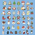 Colección de colgantes navideños de esmalte con Papá Noel, renos y copos de nieve - Nuevo Juego de Accesorios de Navidad de Esmalte 50 Estilos 1pc Cada Uno (SN936)