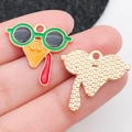 Colgante de pavo esmaltado para joyería DIY de Acción de Gracias en colores otoñales - Estilo Pavo Acción de Gracias Naranja