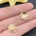 Golden sea star alloy charms with hollow design for DIY jewelry and bracelets - KC Gold Marine Starfish Style (18315)