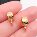Tubo de aleación dorada con grabado en espiral para dijes de collar y pulsera DIY - Enganche Triple Oro KC (20662)