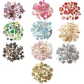 Mixed color alloy enamel pendant set with flowers and animals for DIY jewelry making - Alloy + Enamel Mix (HK557)