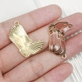 Pendentifs éventail doré et botte de cowboy en émail marron pour bijoux DIY et boucles - Style Botte de Cowboy Émail Brun