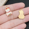 Pendentif bonhomme de neige en émail mignon avec texte XMAS pour bijoux DIY accessoires - Bonhomme de Neige XMAS (19679)