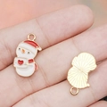Colgante muñeco de nieve navideño con gorro rojo y sobre de corazón para joyas - Muñeco de Nieve de Carta de Amor de Navidad Blanco (19566)