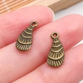 Colgantes de ala de aleación de bronce vintage para joyería DIY estilo marino - Concha Océano Bronce Antiguo (20721)