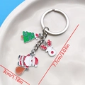 Detailed view of Christmas charms showing 7.7cm length and 3cm width measurements - Santa Reindeer Christmas Tree Style (ER825)