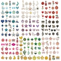 Mix of 200 colorful enamel alloy charms with gold plating for DIY jewelry making - 200 Mixed New Enamel Styles (SN1000)