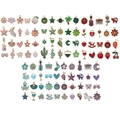 Assorted colorful enamel alloy charms for DIY bracelets and jewelry making crafts - Sn1011 - Mixed Colors Of Pink Green Red Blue And Purple 100 Pieces - 85g