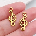 Colgantes de notas musicales clave de sol oro vintage para creación de joyas DIY - Clave de Sol (20879)