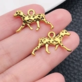 Goldener Dalmatiner-Hund-Anhänger aus Legierung für DIY-Armbänder und Halsketten - Antikgold Laufender Dalmatiner (20557)
