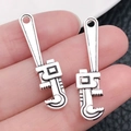 Colgante de llave de tubo plata antigua para joyería DIY y accesorios llavero - Llave de Plata Antigua (18407)