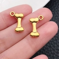 Polierte goldene Anhänger in Knochenform für DIY Schmuckherstellung und Zubehör - Antikgold Knochen (20561)