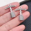 Zilveren vintage T-vormige spiraalhangers voor accessoires voor doe-het-zelf sieraden - Wijnopener (10564)